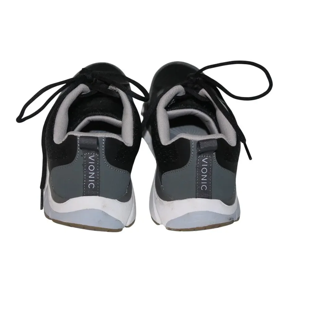 Vionic Dashell Walking Casual Sneakers, Black/Gray/White, Women's Size 9.5